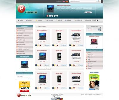 CSS3設(shè)計電子產(chǎn)品展示型網(wǎng)站靜態(tài)模板代理代辦